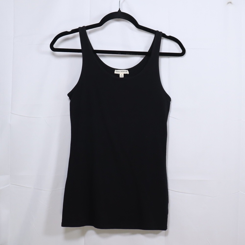 Zenana Outfitters Tank Top S Black Womens Ribbed Basic Cami